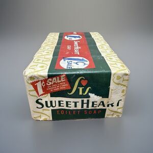 Vintage Sweet Heart Bath Size 1-cent Sale Toilet Soap 1940s Antique NOS 4 Pack